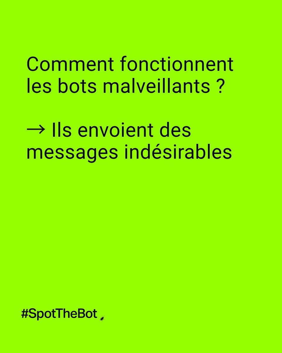 PLinLyon's tweet photo. Pas chaque voix sur l’Internet provient d'un être humain. Certaines d'entre elles appartiennent à des systèmes conçus pour influencer vos décisions. Faites attention à qui vous parlez vraiment. Ne vous laissez pas avoir par les bots.#SpotTheBot https://t.co/Uz0VR7NDgC
