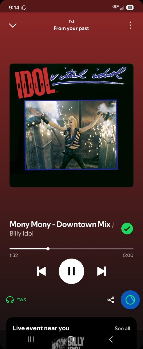 mandy8208's tweet photo. This was the first @BillyIdol song I heard god 35ish years ago https://t.co/V1JQoNqidj