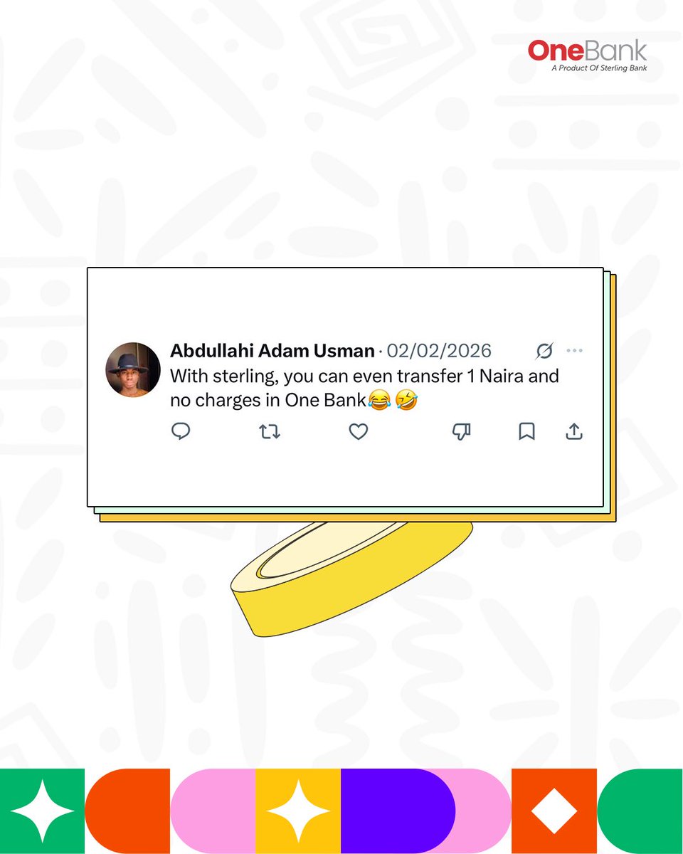 OneBankNG's tweet photo. Imagine finding your forever ONE (bank) during NYSC. 😮💨
When customers tell us we’ve made banking simpler, faster, and more affordable, that’s a win we’ll celebrate every time.
https://t.co/kviyiLkrik
#OneBank #Finance #ZeroTransferFees https://t.co/QgCZDzI1US