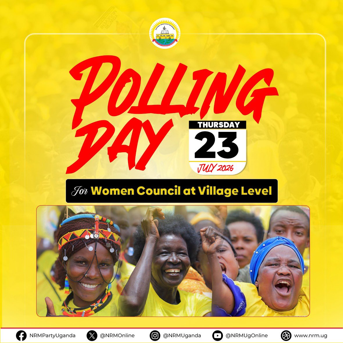 KRubagyemura's tweet photo. The power to choose your local leaders is in your hands. Turn up, vote peacefully, and encourage others to participate.
23 July – Women Council Elections
28 July – LC1 Chairperson Elections
#WomencouncilElections
#LocalCouncilElection https://t.co/xYotLmVBaH