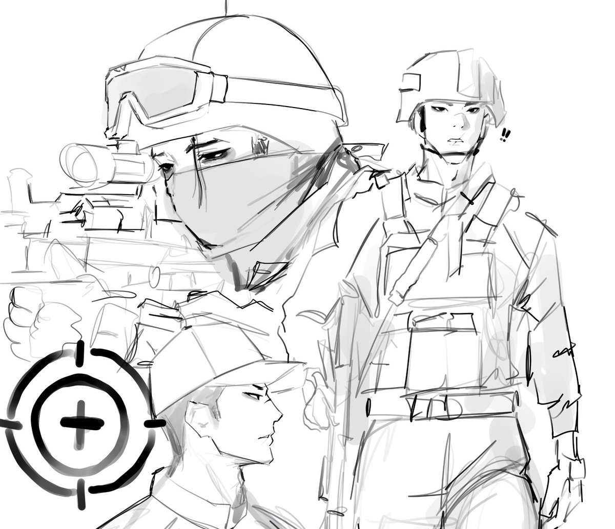 sundaym1lk's tweet photo. kitae and kimyung military sketches, i was watching a military k drama over night so i was inspired https://t.co/S75aoQwnQj