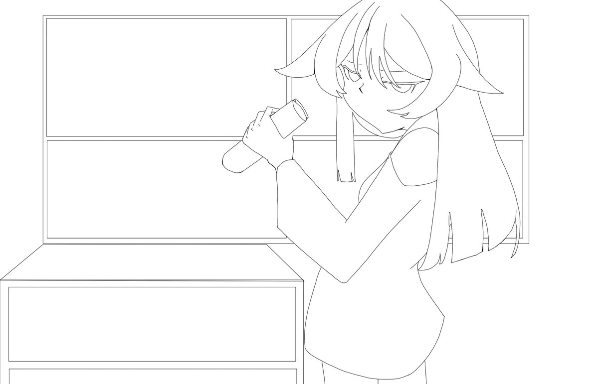Scroteris's tweet photo. I'm too lazy to finish anything. 

Anyway, feel free to name her cause I myself don't know what's her name https://t.co/q2nvnUgWqz