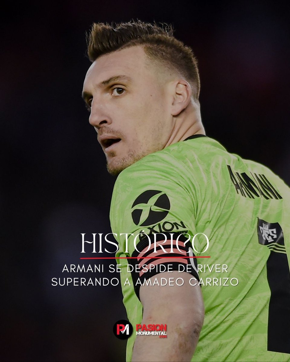 pmonumental's tweet photo. 🤩 El ciclo de Franco Armani en #River llega a su fin con un récord histórico: es el ÚNICO ARQUERO EN LA HISTORIA DEL CLUB con 8 años manteniendo su arco en cero en más del 40% de los partidos.

🔝 Dejó atrás la marca de 7 años que ostentaba otro gran ídolo: Amadeo Carrizo.

2018: 21 en 41 PJ (51%)
2019: 22 en 47 PJ (47%)
2020: 9 en 21 PJ (43%)
2021: 22 en 52 PJ (42%)
2022: 20 en 48 PJ (42%)
2023: 23 en 52 PJ (44%)
2024: 22 en 52 PJ (42%)
2025: 25 en 51 PJ (49%)

ℹ️ @NumeralRiver