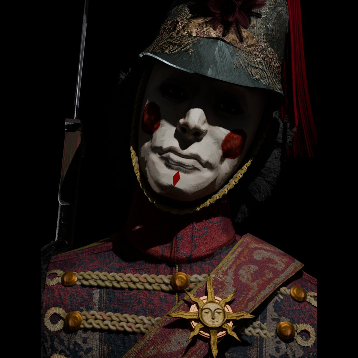 saintsart_'s tweet photo. Royal guard (another ersatz model update) https://t.co/0q0977ISK3