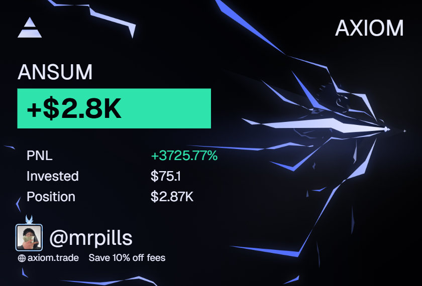 ninjapills's tweet photo. $ANSUM
Thank you, ANSEM.  
$75 TO $2.87K 🥷🏽 https://t.co/1s96ZwiOmV
