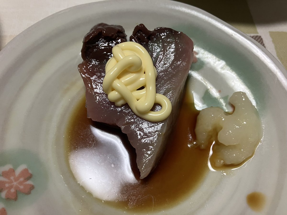 ts34978455's tweet photo. 美味しんぼのマネして、カツオ醤油マヨ🐟✨
うまい！臭くない！大蒜邪魔！子供好きそう！ https://t.co/MSCI3Csv6g