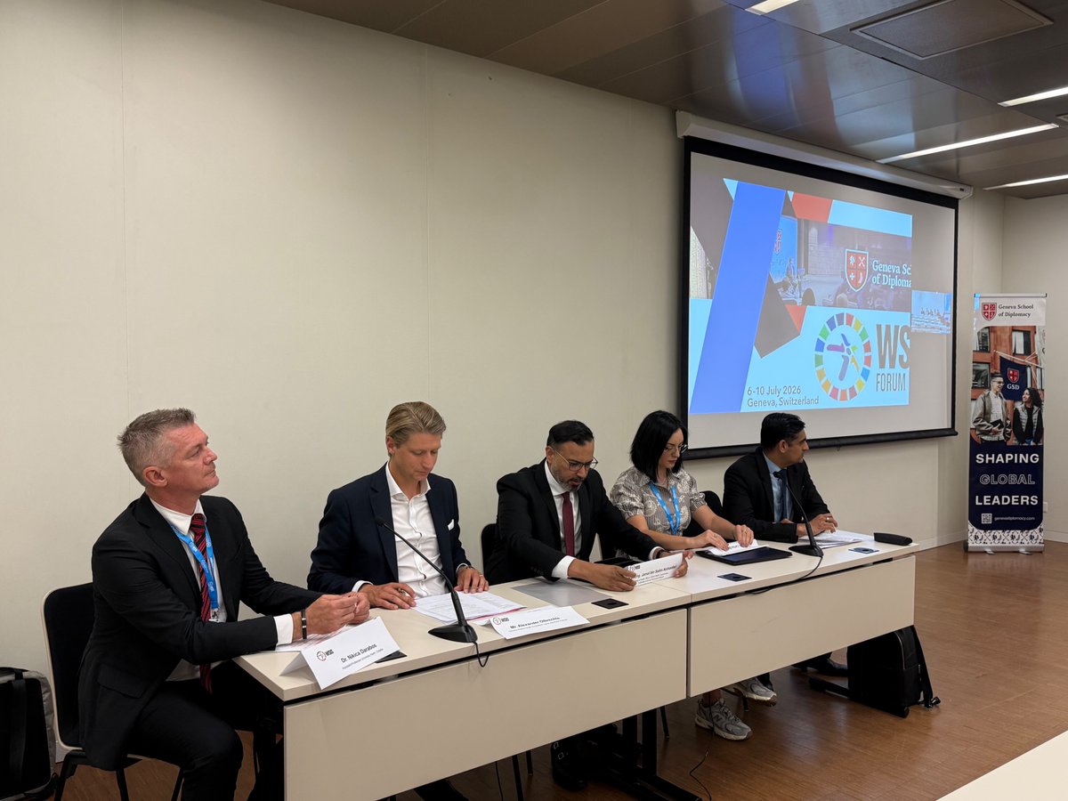 genevadiplomacy's tweet photo. Just wrapped up at #WSIS2026 🌐
GSD concluded Session 232 on scaling AI-enabled healthcare responsibly, equitably and across borders.
A timely discussion connecting diplomacy, global health, academia and industry.
@WSISprocess @ITU @Palexpo
#AIHealthcare #DigitalHealth https://t.co/7Wy4Dbof4A