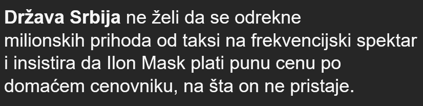 Rayan37779895's tweet photo. Ako se neko slučajno zapitao zašto će #Srbija uskoro biti jedina država u Evropi koja nema #Starlink. Jer kriv je #elonmusk 

#caosvima #tagživota #beograd https://t.co/fOgmMQAkYG