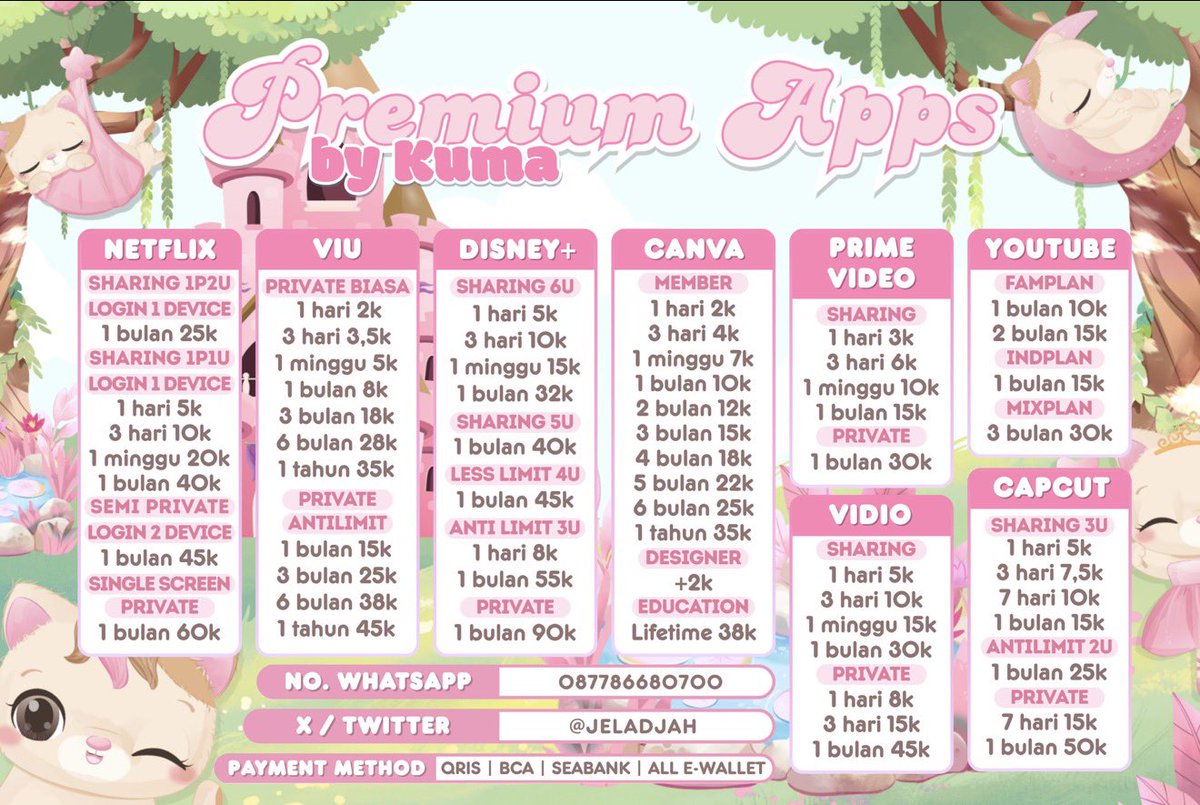 flosries's tweet photo. WTS WTB BELI JUAL APLIKASI PREMIUM FULL GARANSI

nětflix chātgpt cānva vīu hbō max amazōn prīme viděo iqīyi cāpcut prō yoūtube wètv vīdio plātinum youkū bstātion disněy hotstār chātgpt hbō māx bstātion lōklok

ORDER https://t.co/TEY5giOjJE  

#bealanja #zonauang 027293 https://t.co/A2VEjDXFW1