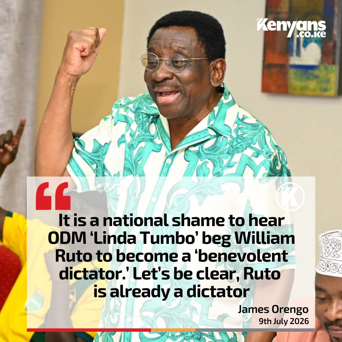 Kenyans's tweet photo. Ruto is already a dictator - James Orengo https://t.co/kzrsqIBL8W