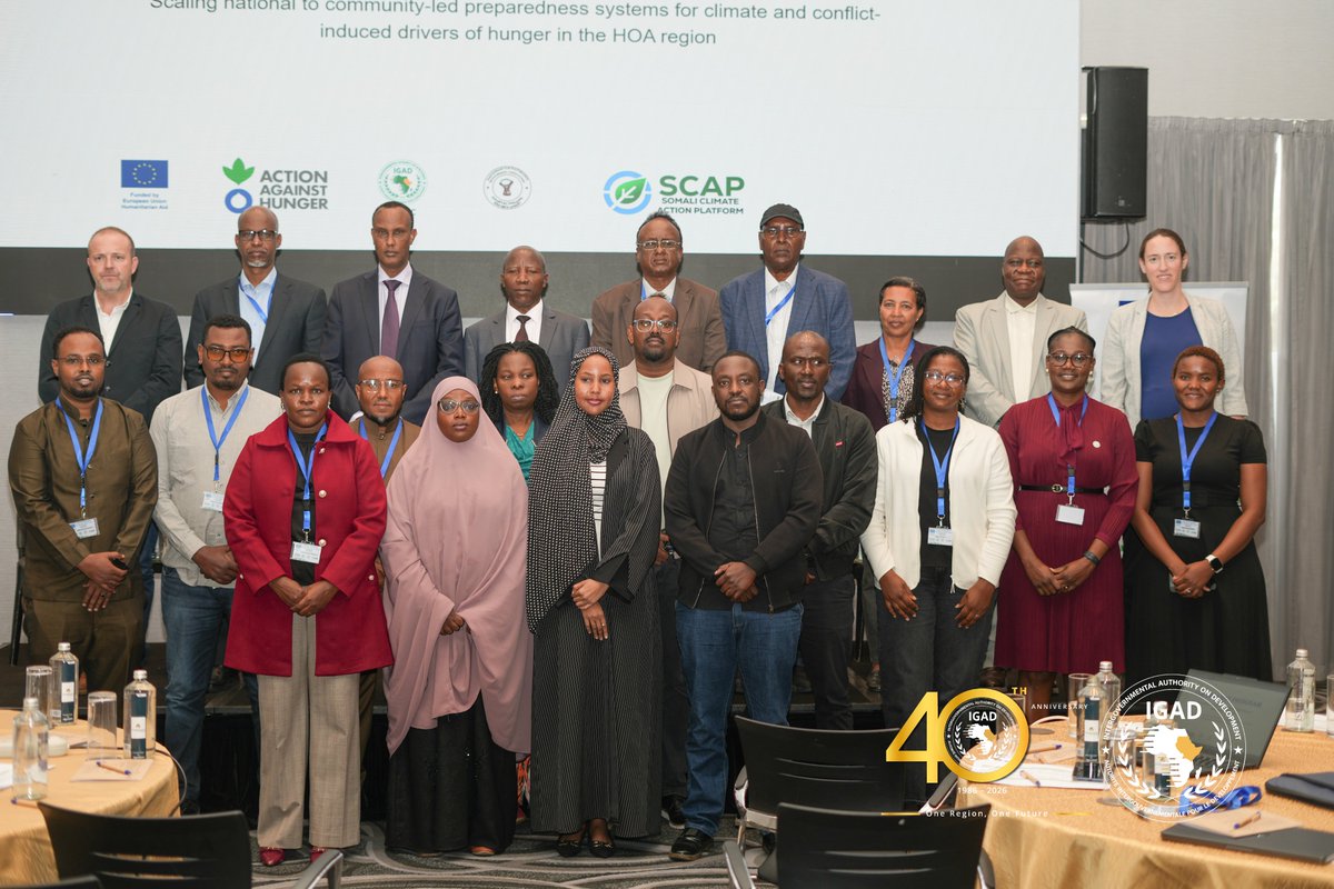 IGAD_CPAC's tweet photo. Drought. Floods. Conflict. Displacement.
The Greater Horn of Africa faces all of it, and too often, help arrives after the damage is done.

Today we, (along with @ACFusa) launched #IMPAACT, a project aimed at building Anticipatory Action systems in the Horn of Africa. Early action. At scale. Across Ethiopia, Somalia, & Djibouti. We acknowledge @eu_echo for their support.

Read more about the project here: https://t.co/aOr3PBTLtJ

#AnticipatoryAction