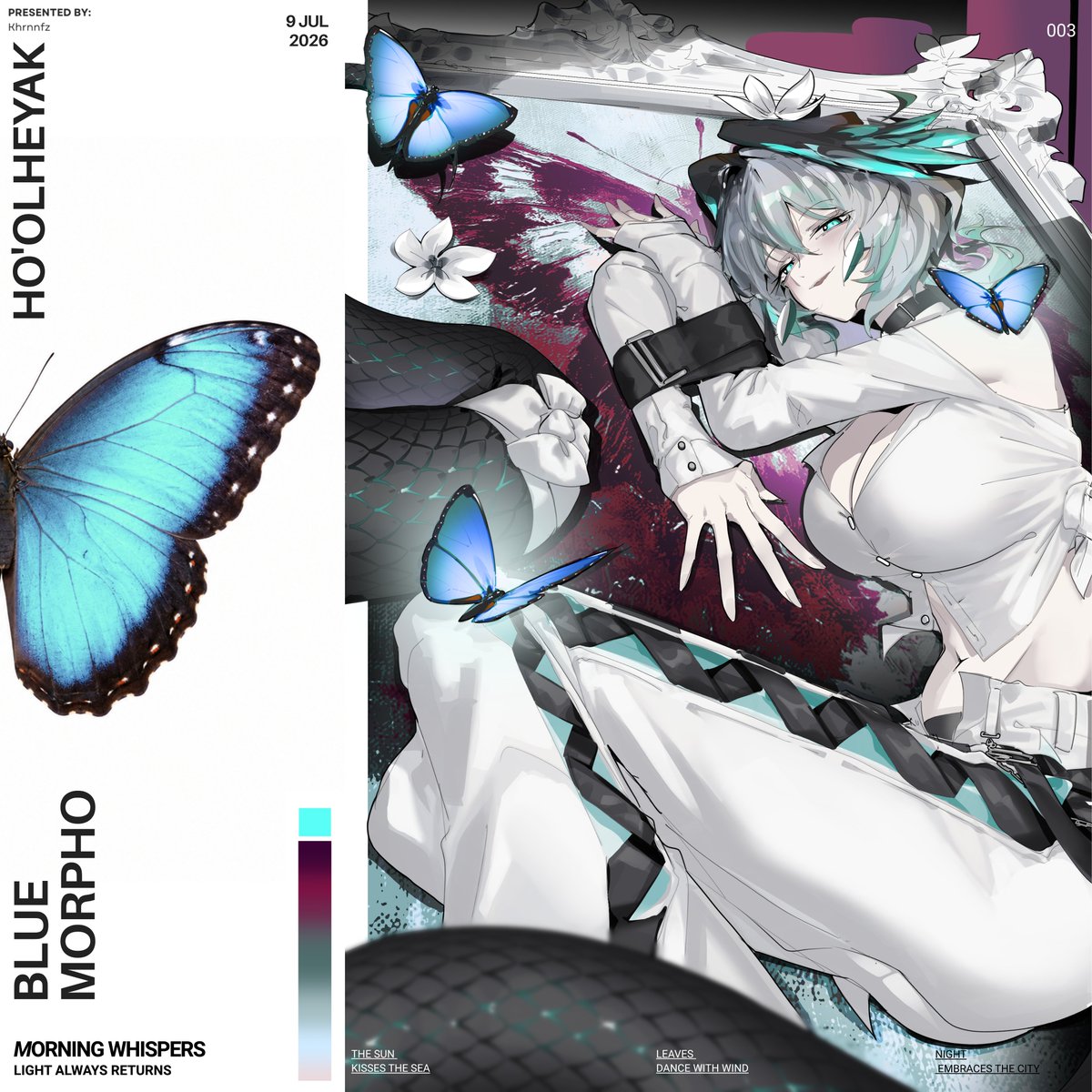 KhrnNfz's tweet photo. Papilionoids - Ho'olheyak (Blue Morpho)💙
#アークナイツ #명일방주 #明日方舟 #Arknights https://t.co/0onvt9H9s3