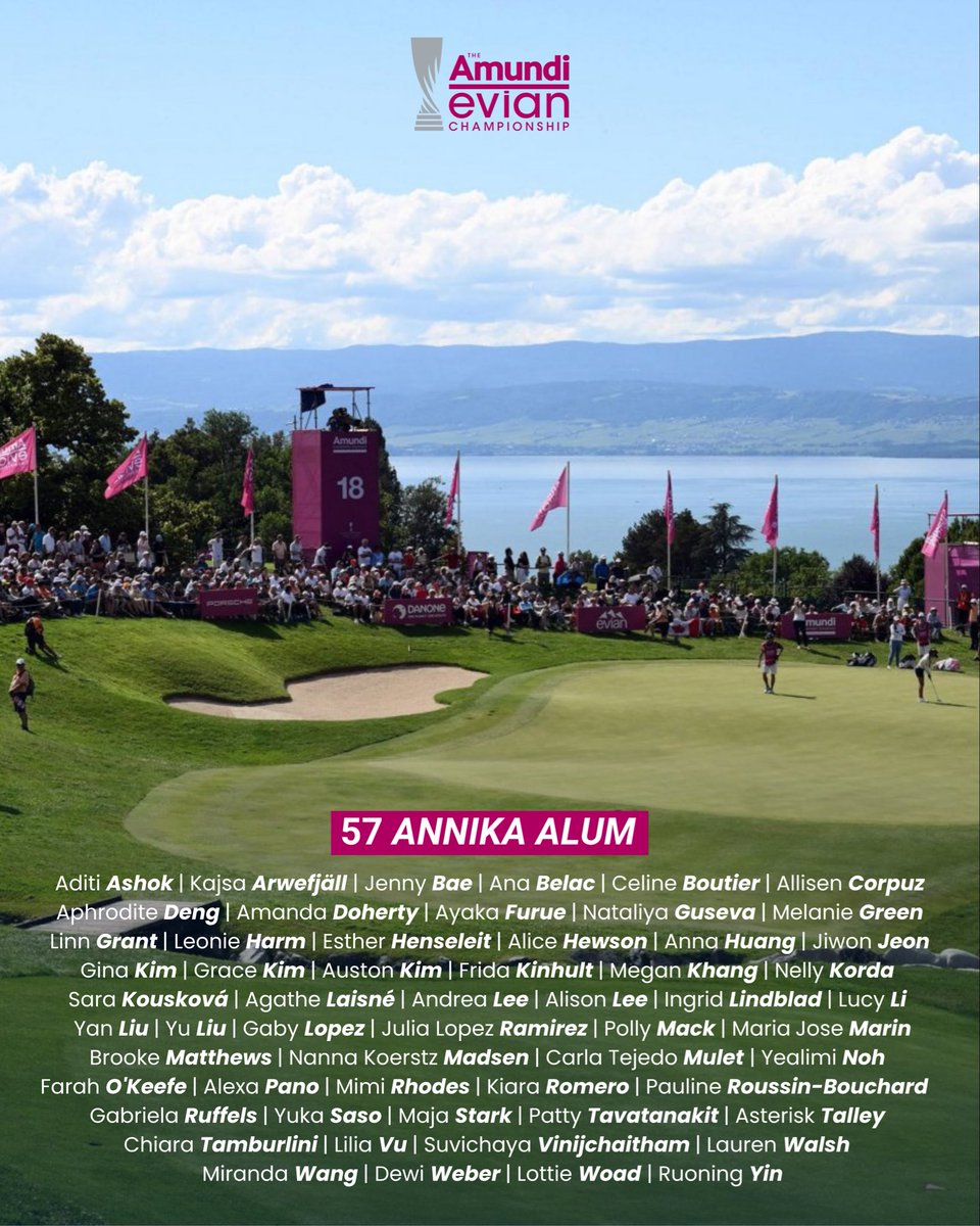 ANNIKA_Fdn's tweet photo. It's @EvianChamp week! Best of luck to our #ANNIKAAlum competing in France. 👏🇫🇷 https://t.co/tud33ueeoq