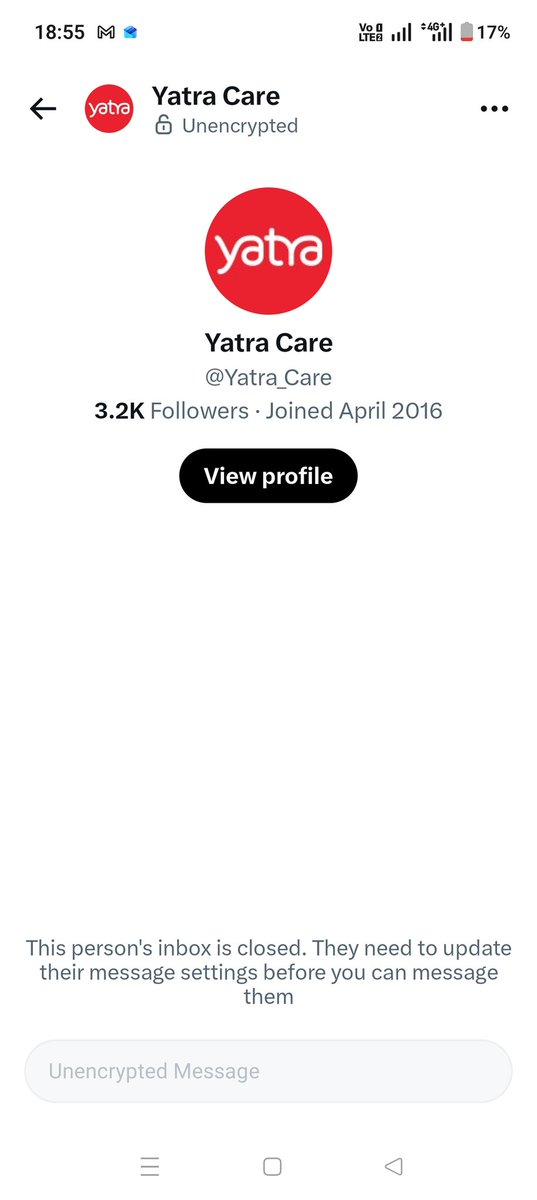 avi2103's tweet photo. @Yatra_Care How do I text you https://t.co/b2jhmzQrGn