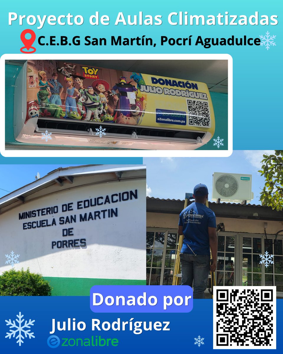 julitopty's tweet photo. @criticaenlinea @MeducaPma Preveniendo la ola de calor en los próximos años , tuvimos una iniciativa de nuestra pequeña empresa de donar AA para la escuela San Martín en pocrí, Aguadulce https://t.co/UZ4kl7Z9YC 
esto debe replicar las empresas de forma colaborativa https://t.co/HGFvnyJFu9