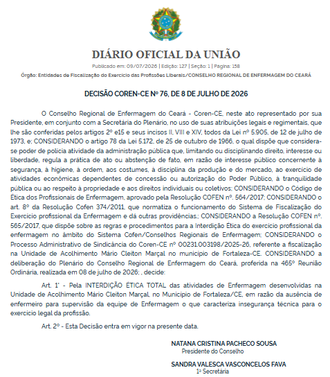 humbertoilo's tweet photo. A decisão saiu na edição de hoje do Diário Oficial da União. https://t.co/VbbI2mwuYC