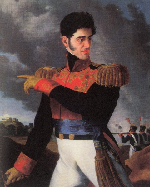 LectorHistoria's tweet photo. Dos caras de la moneda sobre Santa Anna. Por un lado estas coplas:

Es santa sin ser mujer,
es rey sin cetro real;
es hombre mas no cabal
y sultán al parecer.
Que vive debemos creer,
parte en el sepulcro está...
Y parte dándonos guerra
¿Si será esto de la tierra
o qué demonios será?
---
Y por el otro, aquestas otras:

Del guerrero inmortal de Zempoala
te defiende la espada terrible,
y sostiene su brazo invencible,
tu sagrado pendón tricolor.
Él será del feliz mexicano
en la paz y en la guerra el caudillo.
porque él supo sus armas de brillo
circundar en los campos de honor.
(Sí: la cuarta estrofa -mochada- del Himno Nacional)