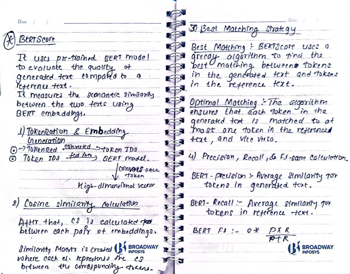 SwarnimaKhadka's tweet photo. #LSPPDAY38
Today I learned about Retrieval-Augmented Generation (RAG). I also explored some of the most common LLM evaluation metrics, including BERTScore, BLEU, ROUGE, and METEOR.
#60DaysOfLearning2026
#LearningWithLeapfrog
@lftechnology https://t.co/rLEPUGoKhj