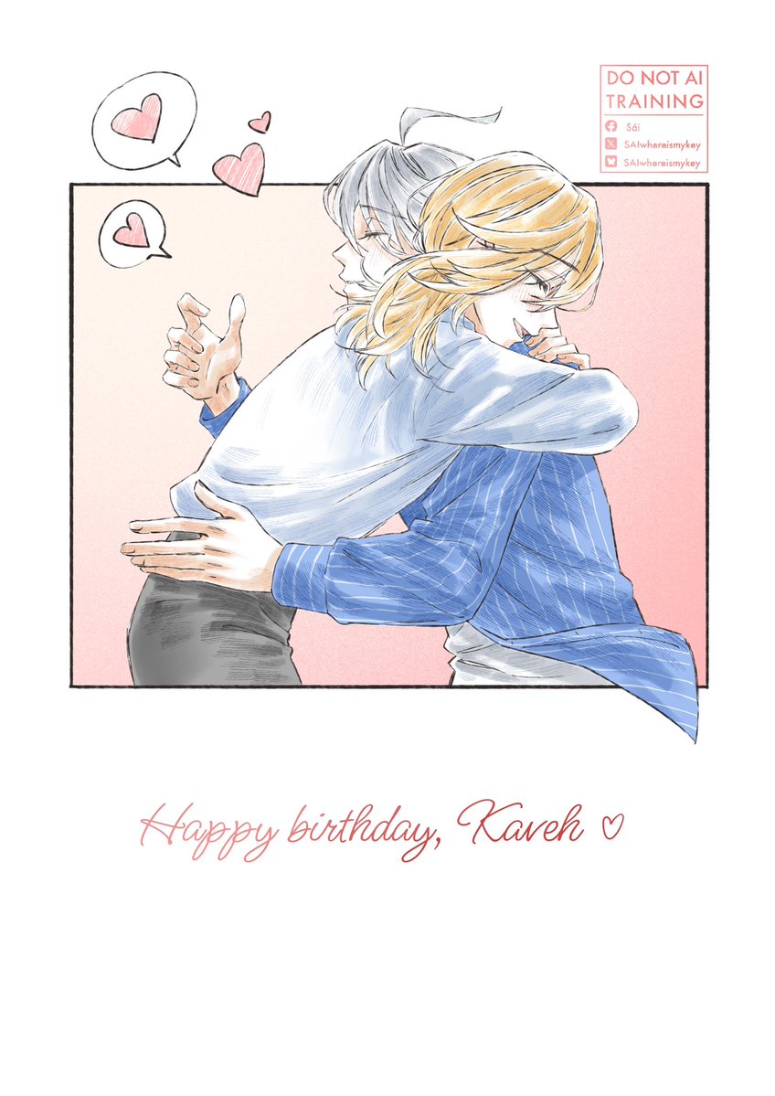 SAIwhereismykey's tweet photo. A gift for you 🎁
2/2

#カーヴェ生誕祭2026
#カーヴェ誕生祭2026
#カヴェアル #维海 #kavetham #kaveh #Alhaitham #GenshinImpact https://t.co/yH8HpFDwbT