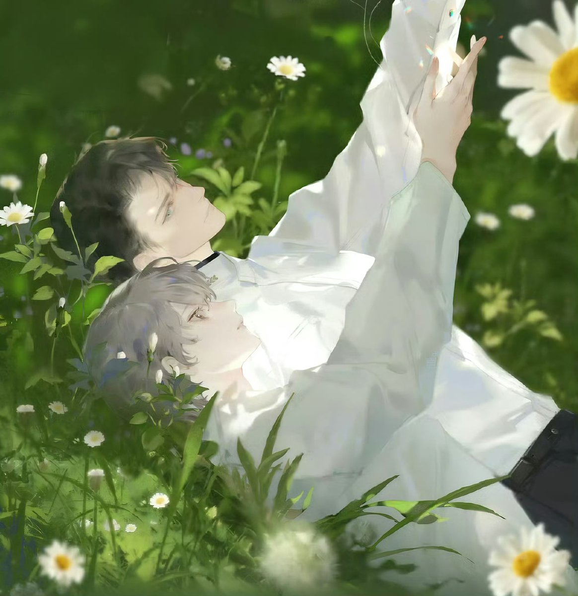 dokkaebisan's tweet photo. Lu Feng and An Zhe: from a borrowed moment tucked in the darkness as the world falls apart, to the gentle light of an ever-after they're never promised (but somehow reached) 🥺

Love how these Little Mushroom audiodrama arts tie together thematically! 🫶 https://t.co/CglZtQ1bSQ
