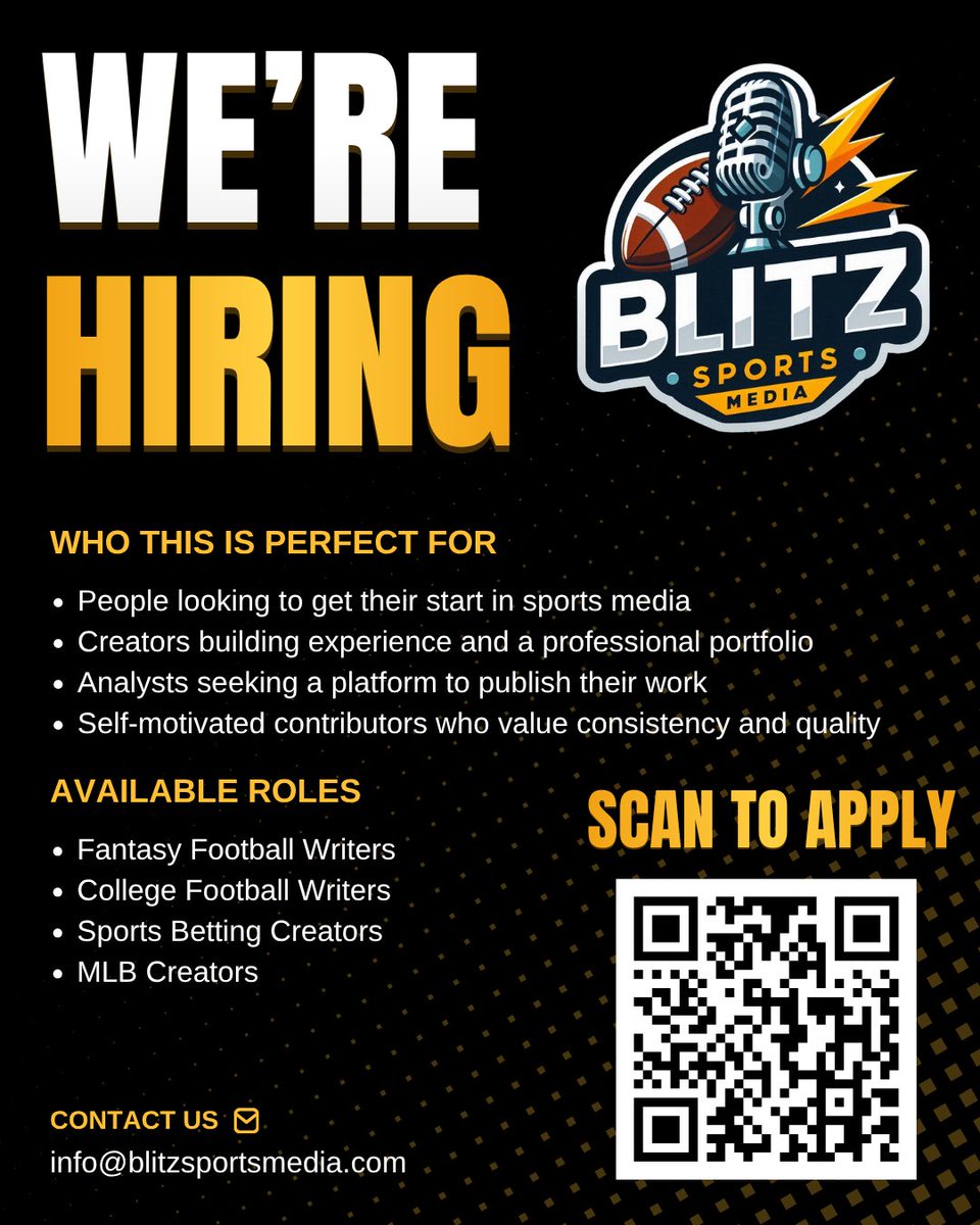 BlitzSM_'s tweet photo. We are looking to add a few more writers to our staff this season! 

Apply ⬇️ https://t.co/XuPOLberPv