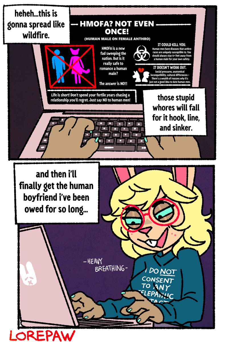 LorepawYT's tweet photo. only like 5 people saw her meme and one of them called her a slur 🐰💔 https://t.co/SR4qhBElaU