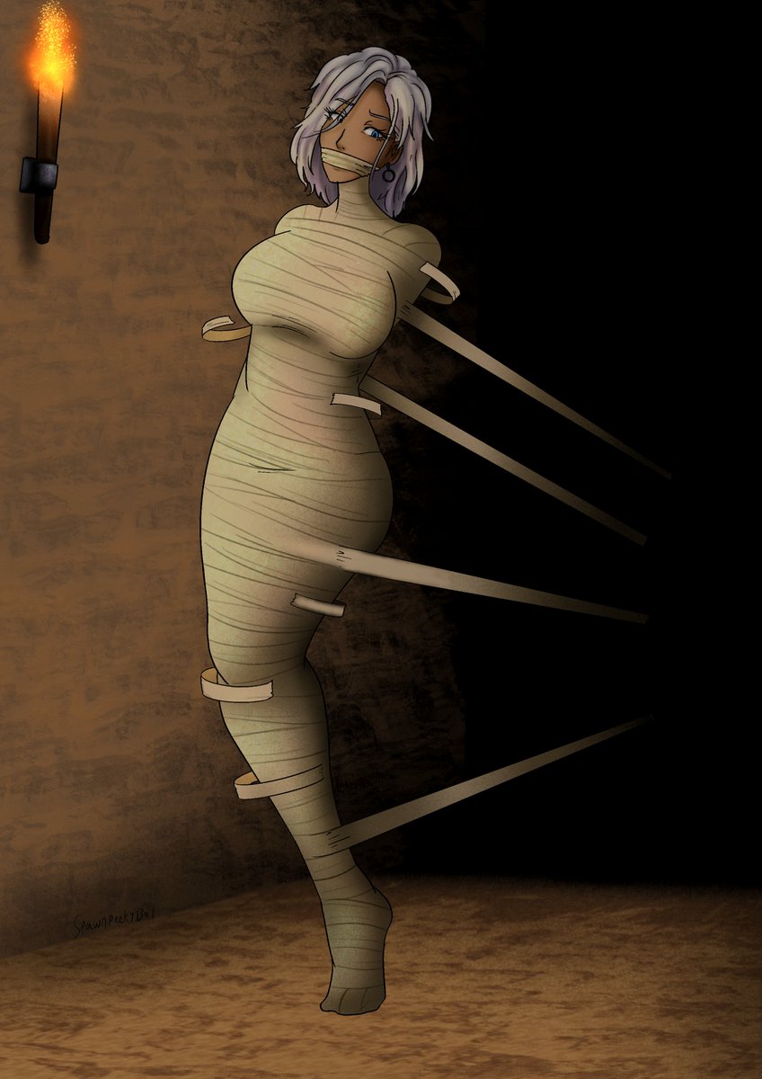 SpawnPeekyBoi's tweet photo. Anastasia Palma captured in the tombs, character was requested by @/SonicKwee on DA

#mummificationbondage #bondageart https://t.co/CXzl6uAwQA