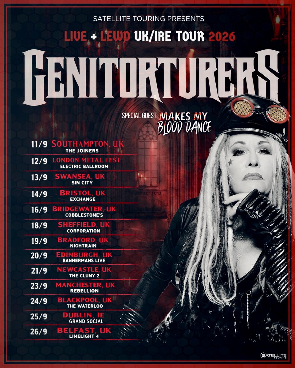 genitorturers's tweet photo. Get ready Ireland &amp; UK!  @Genitorturers are heading your way this September! https://t.co/VXHsQJwvtN