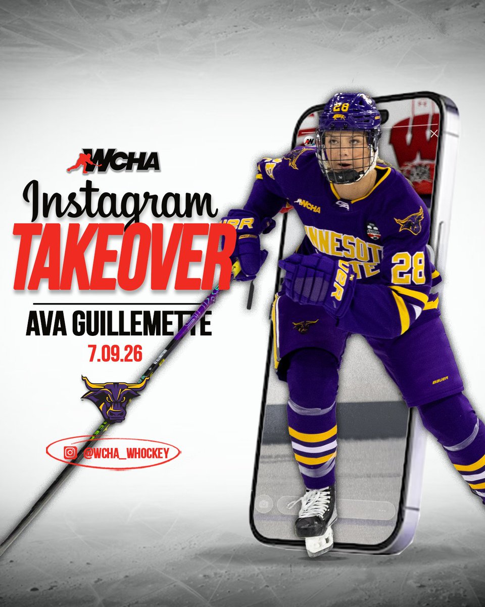 WCHA_WHockey's tweet photo. It's a @MinnStWHockey takeover! 📲

Head over to our Instagram stories today to follow along with Ava Guillemette for a day in the life!

🔗https://t.co/KsLvPVsfyT https://t.co/mtLfMWbzTh