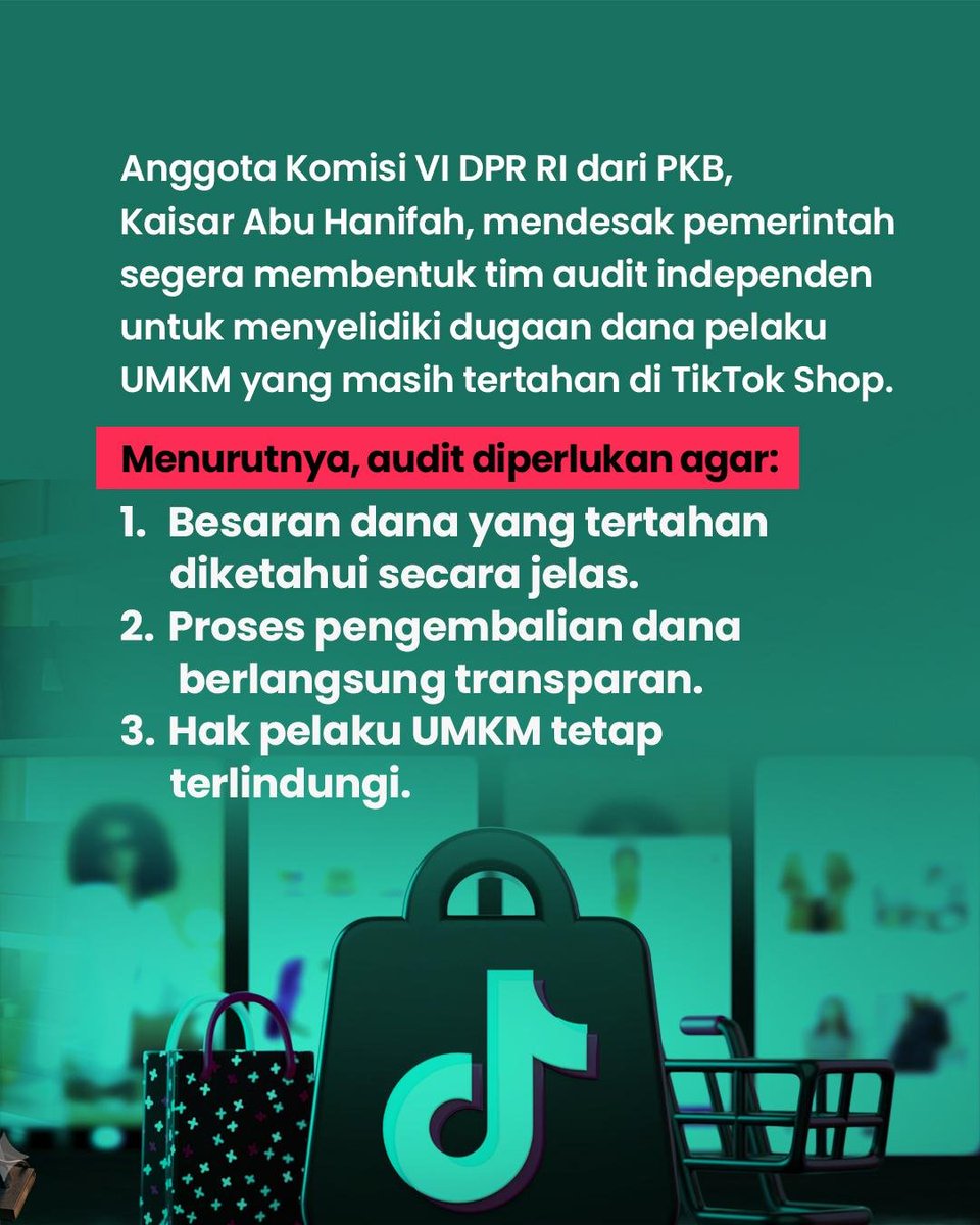 DPP_PKB's tweet photo. PKB mendesak pemerintah segera membentuk tim audit independen untuk mengusut dugaan penahanan dana milik pelaku UMKM. 

#PKB #HarlakPKB28 https://t.co/nQjhgLCaFw