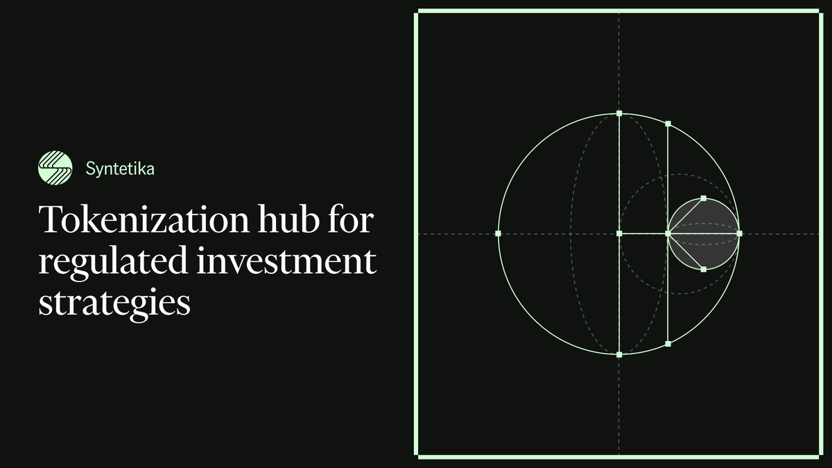 Syntetika's tweet photo. Syntetika is a tokenization hub for regulated investment strategies.

From BTC to a wider range of asset classes, both delta neutral and directional. https://t.co/cCt7mcn5rE