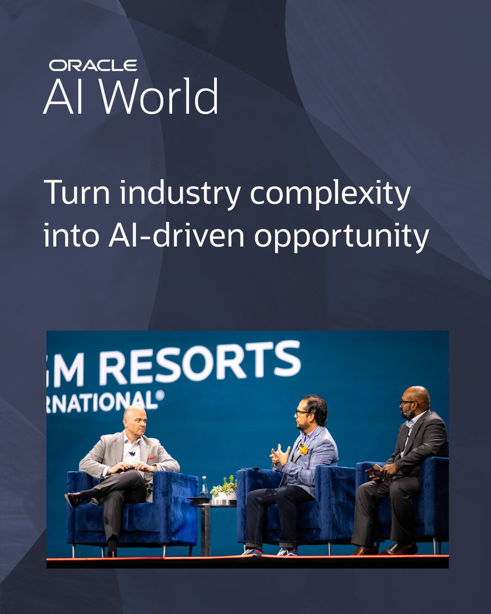 bimands's tweet photo. Explore Oracle's industry suites at #AIWorld—learn about industry solutions and applied AI that can help you manage complex projects, comply with regulations, deliver compelling customer experiences, and more. https://t.co/OOMBFiYGT9 https://t.co/pvEqbVOuFT