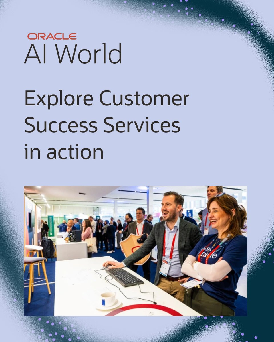 bimands's tweet photo. Explore how Oracle Customer Success Services collaborates with organizations to accelerate AI adoption and drive measurable business outcomes. Join them at #AIWorld: https://t.co/uTrr5tn6UI https://t.co/9CfGI18xgu