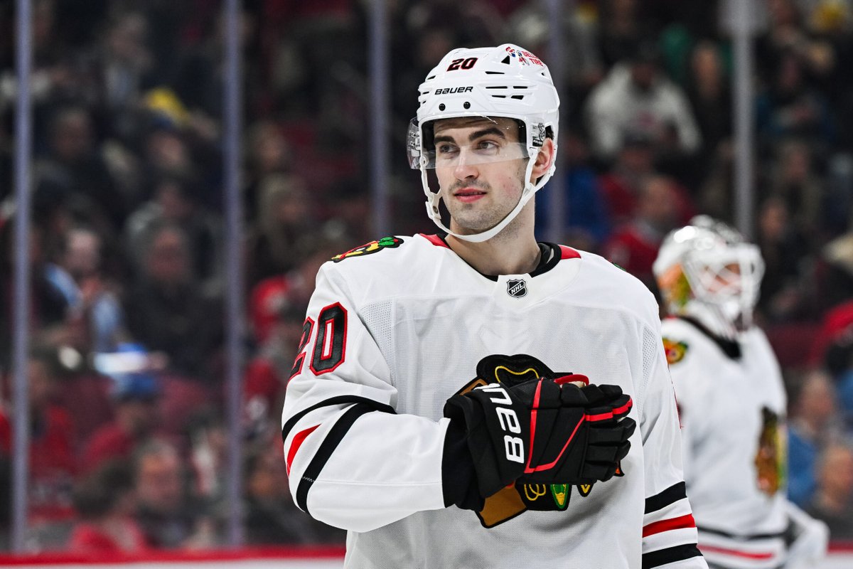 Harian_Mossa's tweet photo. Blackhawks fans have been critical of Kyle Davidson for not signing a big forward this Summer. 

Kyle says he is betting on the young core to move the team towards playoffs. 

So if that's the case, and he so strongly believes in them, why is he not signing them to team friendly contracts THIS SUMMER before they pop?

We have been told that these guys will take big steps this year. So why not give them contracts BEFORE they get really expensive next Summer?

So far, he only signed Frank Nazar. 

These guys are on final years of their rookie deals and will need contracts next Summer:

- Oliver Moore
- Ryan Greene
- Landon Slaggert
- Artyom Levshunov
- Sam Rinzel

If even two of these guys pop, they will want close to $8-10 million or more next year, with this bonkers salary cap.

I think if Kyle so strongly believes in them, you pay them this Summer. 

What's the strategy here? 

Hope these guys pop next year and we have to sign ALL OF THEM to crazy contracts in one Summer?

We are all looking at Connor's extension, but I think extending at least some of these guys this Summer is more important.