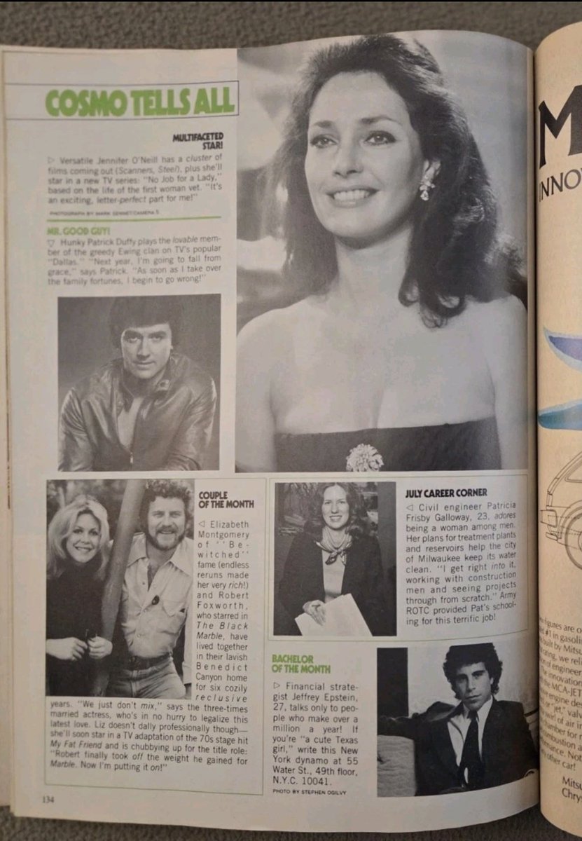 StrangeBedfell0's tweet photo. @sethharpesq Not to be too pedantic, but he had been mentioned in print before, as that article alludes to, he was cosmopolitan's bachelor of the month in July 1980. https://t.co/uKZ04kXwIR