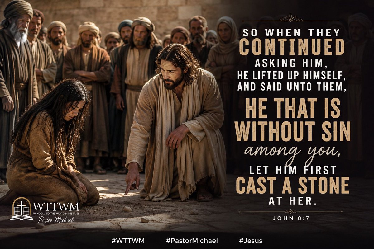 BroRichey's tweet photo. So when they continued asking him, he lifted up himself, and said unto them, He that is without sin among you, let him first cast a stone at her. John 8:7
#truth #jesus #love #Repent #compassion https://t.co/i7amt6dRC2