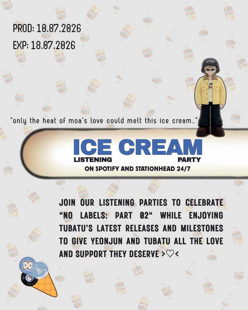 moa_station's tweet photo. 🍦 Join @moa_station, @TXTintl_twt and @jmoa_SH_team listening parties for #NOLABELS_PART02 on Spotify and stationhead 🩷

and keep an eye out for a very fun game throughout the week ^^ 

📻: https://t.co/9AktYDehBo
🎵: https://t.co/3ZwrnKPjyA

Let's show Yeonjun and Tubatu all the love they deserve >♡<

NO LABELS OUT TOMORROW
#IceCreamBrainFreezeIncoming
#쭌사장신장개업여름엔아이스크림