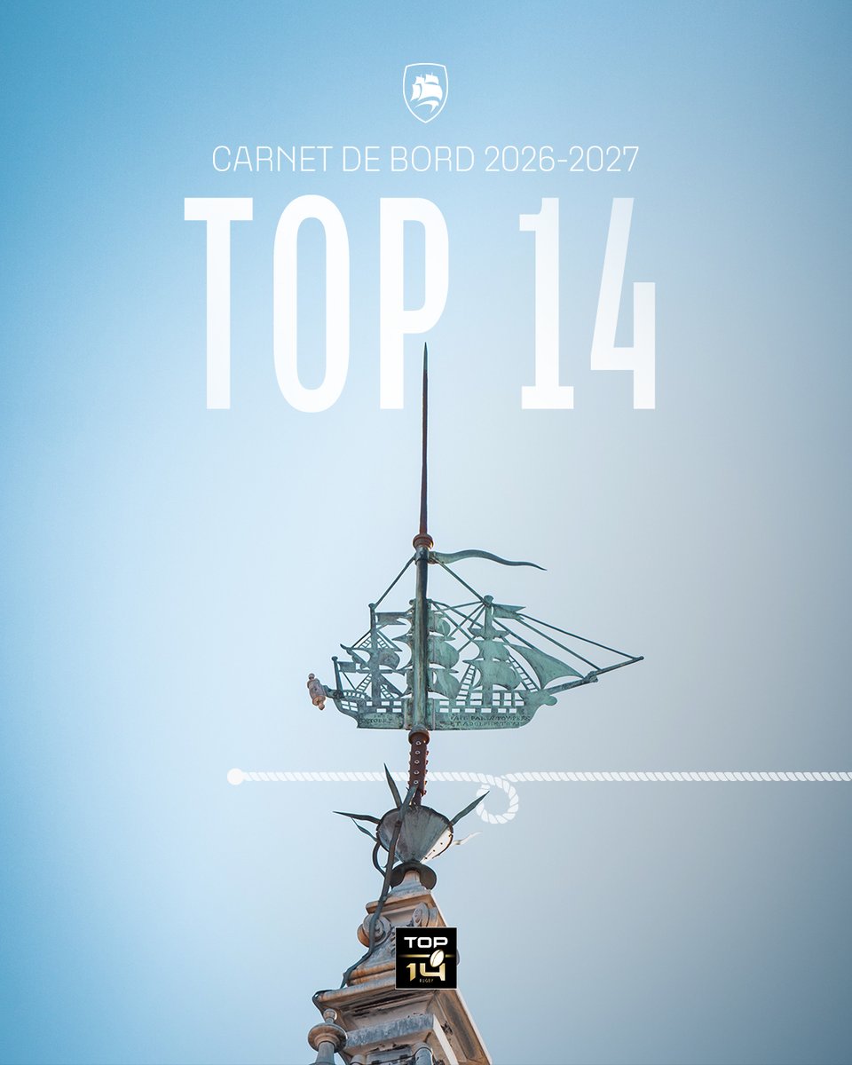 staderochelais's tweet photo. Le 𝙘𝙖𝙧𝙣𝙚𝙩 𝙙𝙚 𝙗𝙤𝙧𝙙 de notre saison est disponible ⛵️
⚓️ Cap fixé sur le premier défi face au Champion de France toulousain, à la 𝗺𝗮𝗶𝘀𝗼𝗻, début septembre.
#Top14 | #FievreSR https://t.co/2DhcHrhBF8