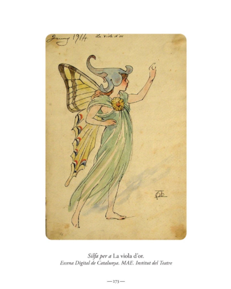 EdBarcino's tweet photo. #TalDiaComAvui de l'any 1911, Barcelona estrenava 'La viola d'or', la versió lírico-dramàtica de 'Liliana' musicada per Enric Granados. Apel·les Mestres no només va escriure el poema: també va dissenyar els figurins per als personatges. https://t.co/kV4zs5UKyl