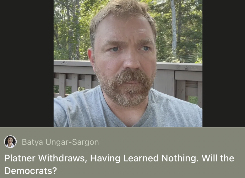 bungarsargon's tweet photo. A Nazi tattoo they could forgive.

Roughing up his girlfriend? No problem—she's a Republican.

Living off government benefits and his rich mommy and daddy while pretending to be working class? That's just the profile of your average DSA member.

But then Platner committed the gravest of sins: He started to slip in the polls.

My column: https://t.co/tWj3mtBw2r