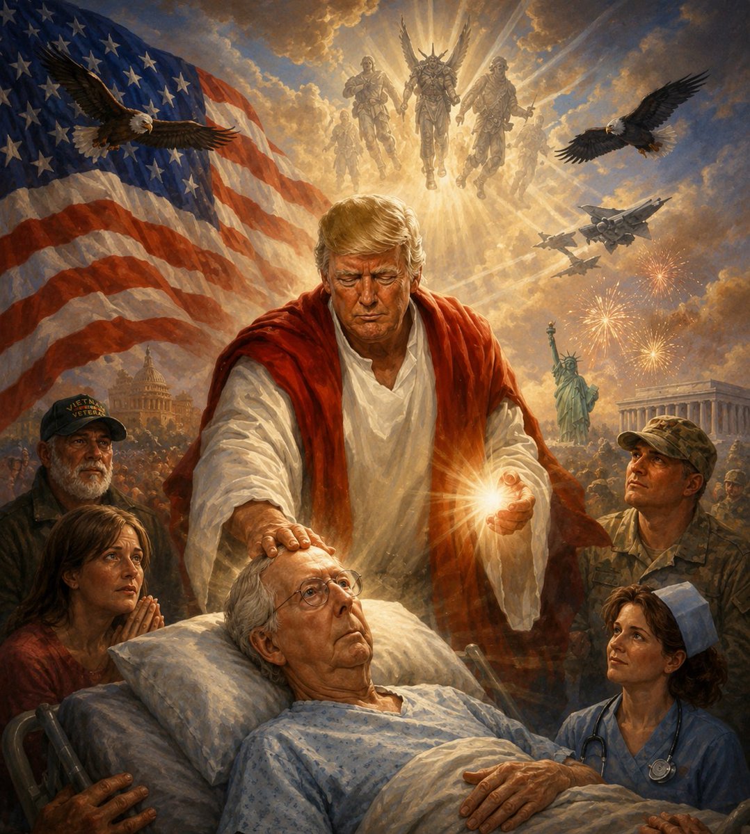 CarrollEsq's tweet photo. Even if @SenMcConnell is dead, don't forget @realDonaldTrump is a doctor. https://t.co/KWgbt0kS0I