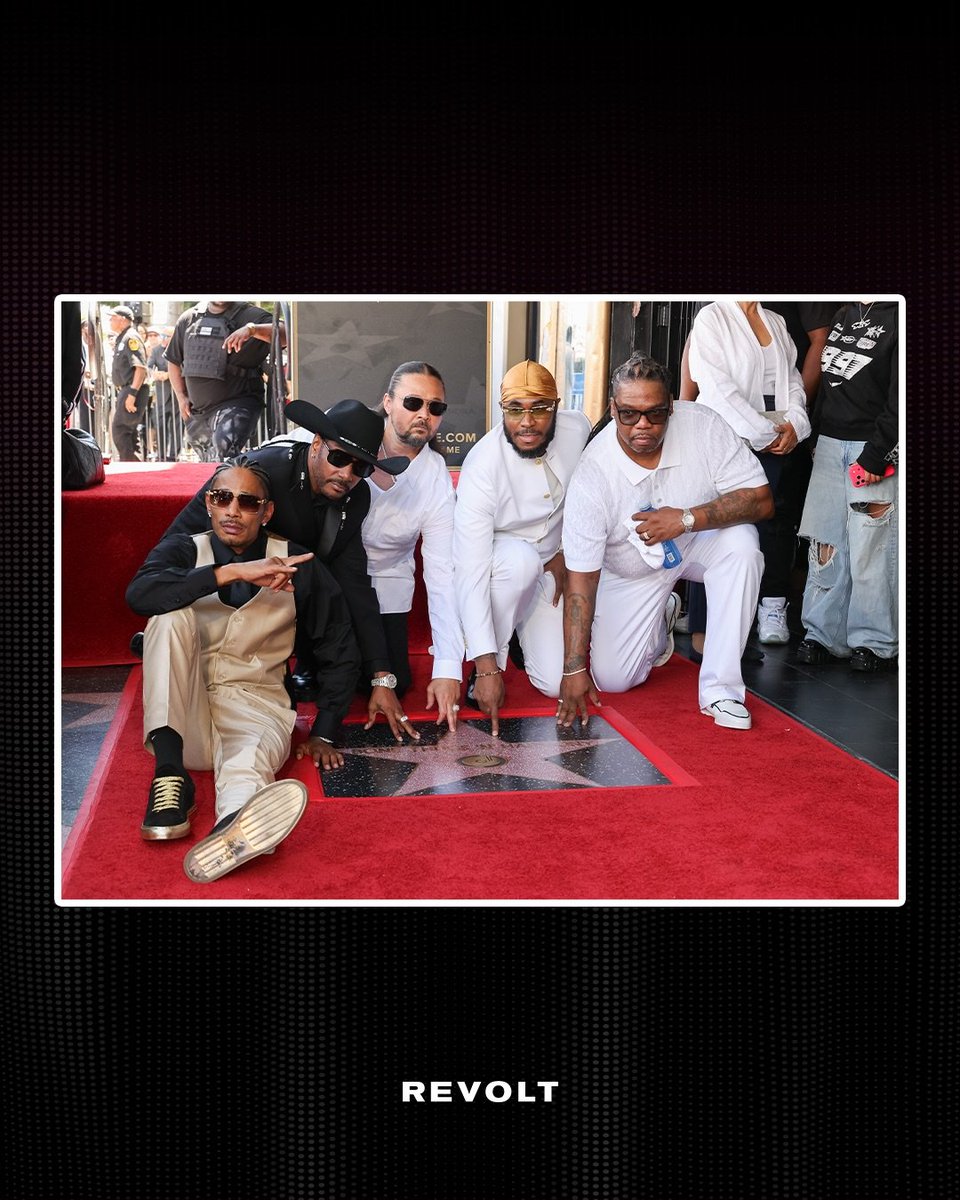 revolttv's tweet photo. Bone Thugs-N-Harmony received their star on the Hollywood Walk of Fame. Fat Joe, Ice-T, Big Boy, and more pulled up to celebrate, and the city officially declared July 8th as “Bone Thugs-N-Harmony Day.” https://t.co/fgcJP8atqE