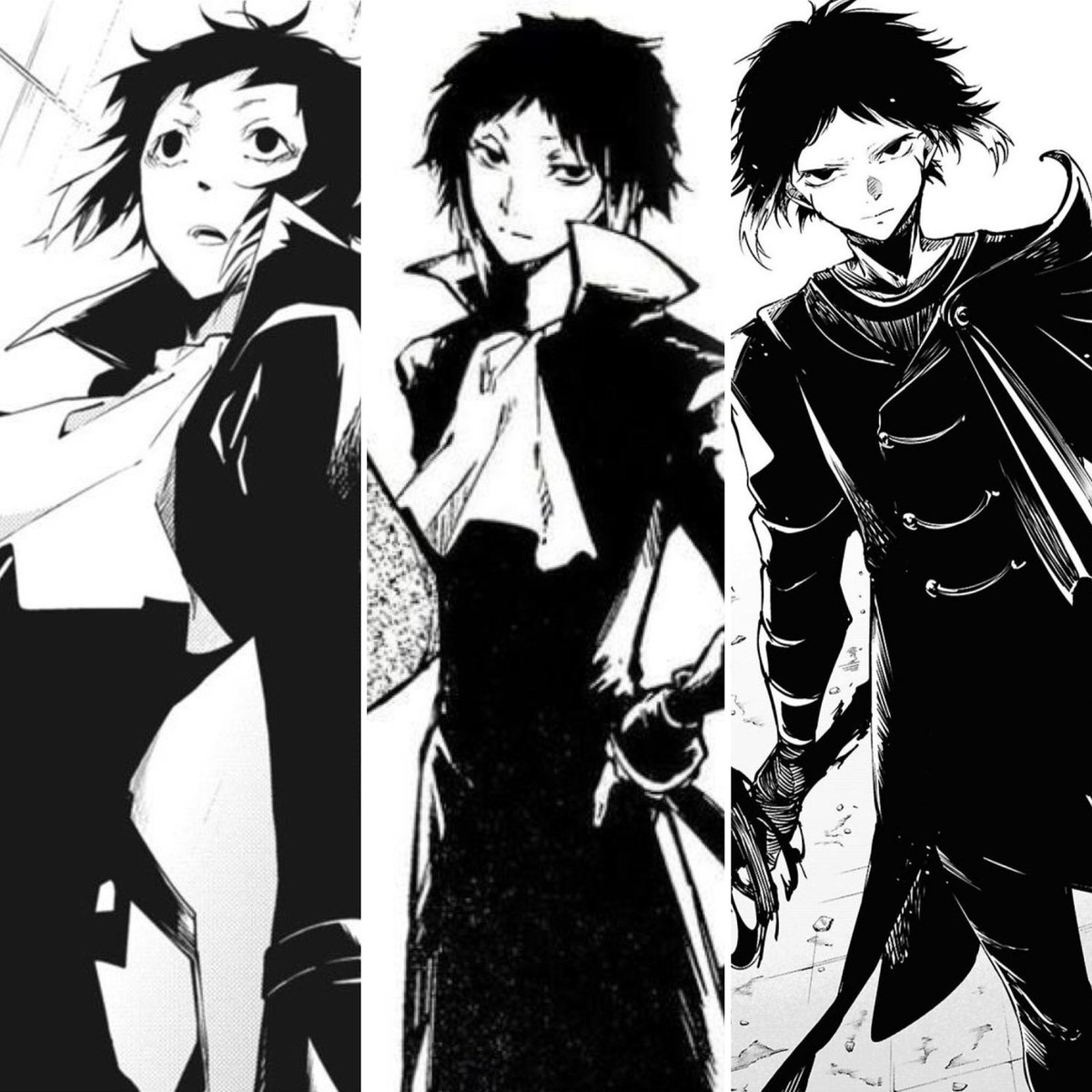 Emiko_Tohinusdv's tweet photo. Evolution of Akutagawa Ryuunosuke 🖤🩶🤍 https://t.co/a0pEaAS61m