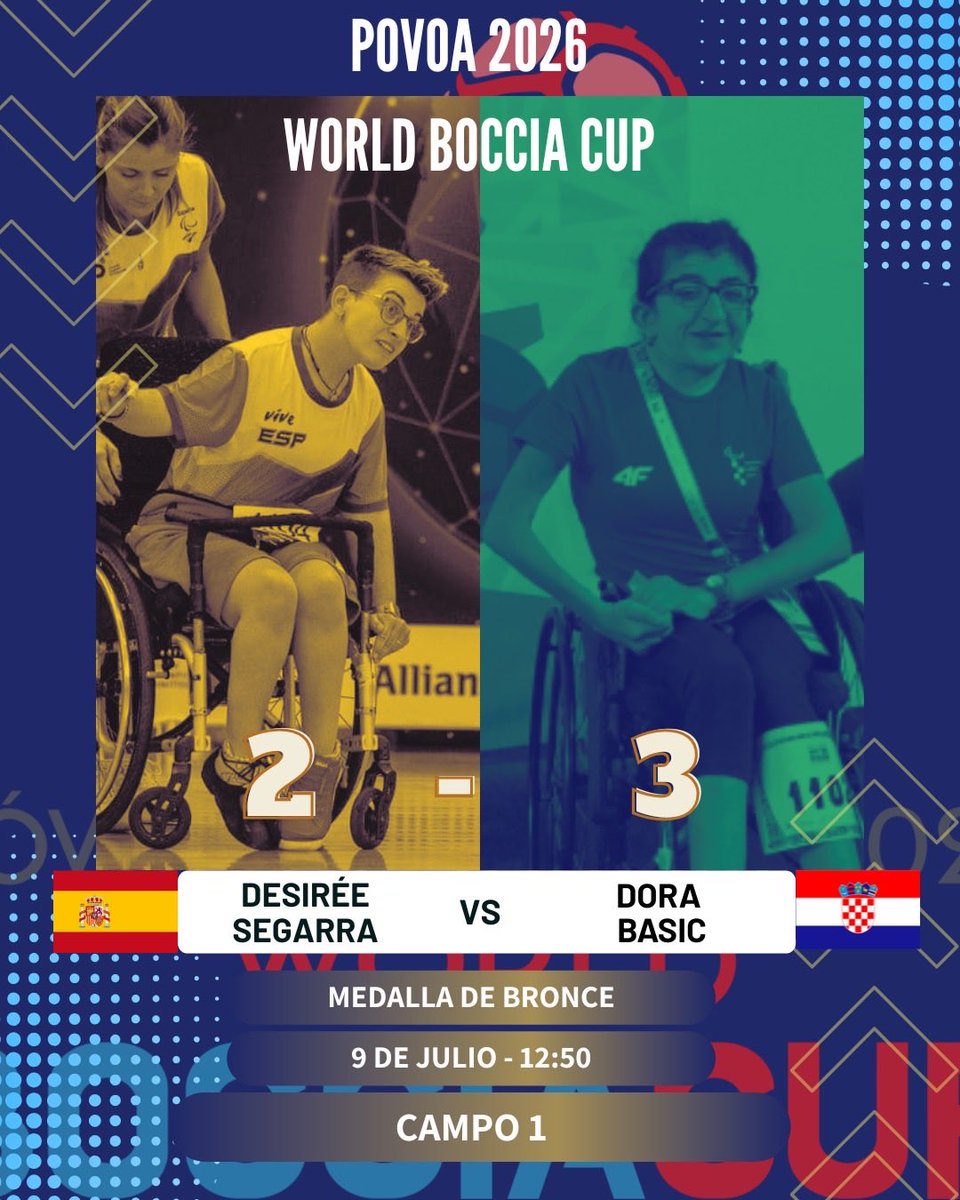 _FEDPC_'s tweet photo. 🥉Broooooonce para Juanma Montilla en  Povoa 2026 

💪🏽 El madrileño venció 11-1 al griego Soulanis, por 11-1, en el duelo por la medalla. 

👏🏽 Desirée Segarra, por su parte, no pudo con la croata Basic y cayó derrotada, por 2-3, en el choque por el metal de bronce. 

¡Orgullosos! https://t.co/qmbilqMgkt