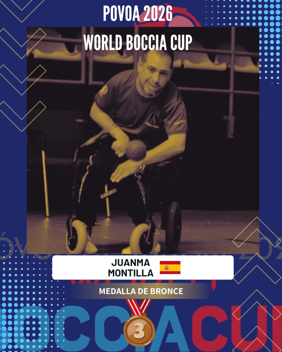 _FEDPC_'s tweet photo. 🥉Broooooonce para Juanma Montilla en  Povoa 2026 

💪🏽 El madrileño venció 11-1 al griego Soulanis, por 11-1, en el duelo por la medalla. 

👏🏽 Desirée Segarra, por su parte, no pudo con la croata Basic y cayó derrotada, por 2-3, en el choque por el metal de bronce. 

¡Orgullosos! https://t.co/qmbilqMgkt