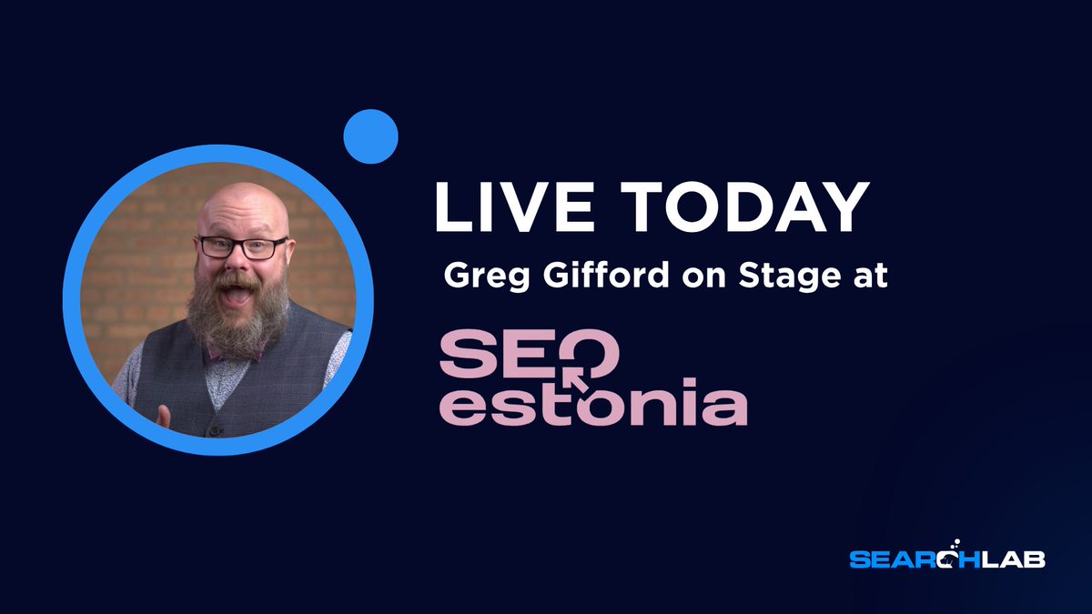SearchLabAgency's tweet photo. ๐ช๐ช Greg Gifford is taking the stage at SEO Estonia today in Tallinn. If you're there, go find Greg and give him a high five!
#SEOEstonia #LocalSEO #SearchLab #GregGifford https://t.co/cWwaXectIU