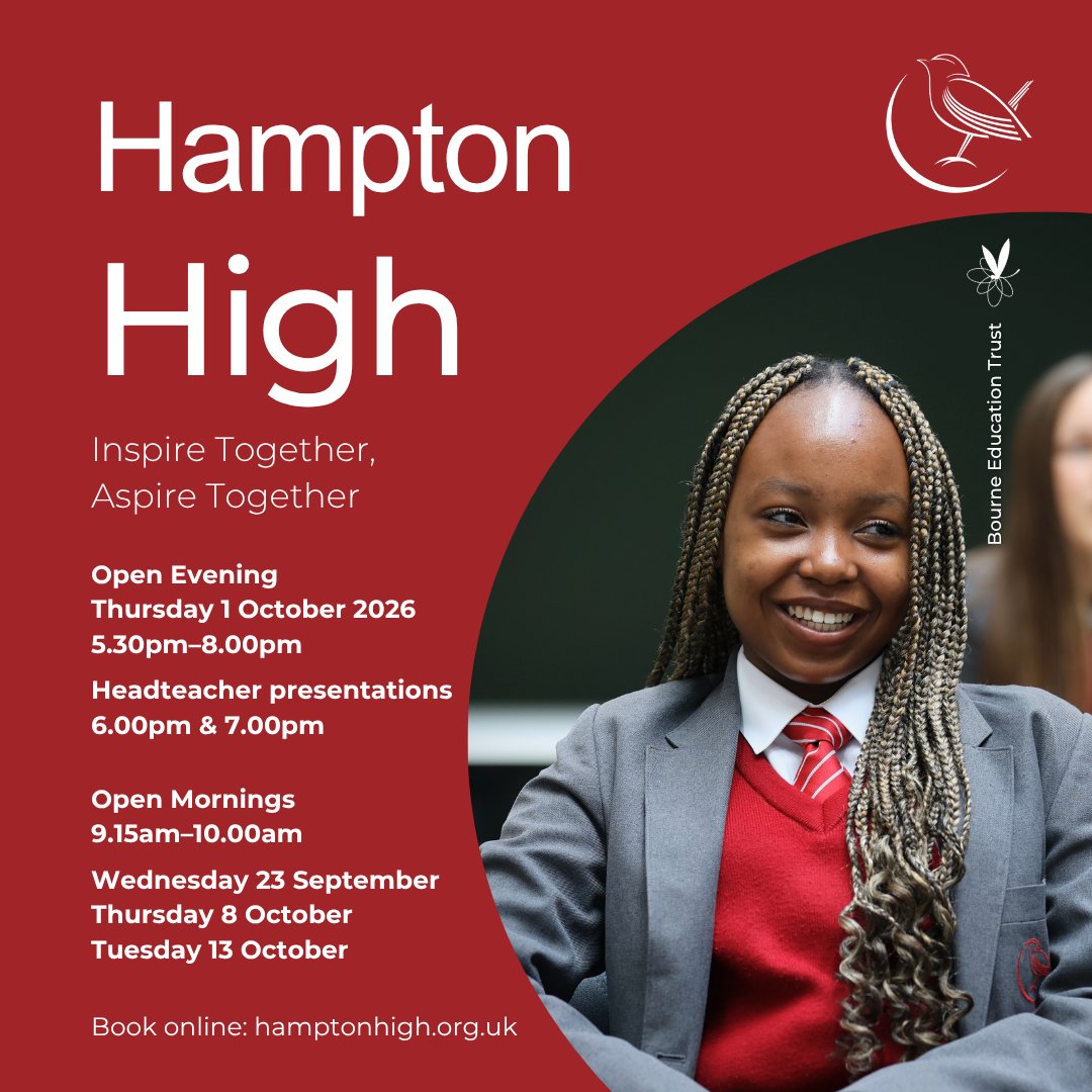 hampton_high's tweet photo. This autumn, we invite prospective families to step through the doors of Hampton High and discover what it feels like to be part of our community.
#hampton_high https://t.co/MZdew6eaD4