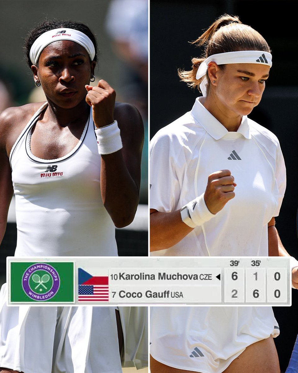 espn's tweet photo. Coco Gauff forces a third set against Karolína Muchová for a spot in the Wimbledon finals 🎾

Watch now on ESPN 🍿 https://t.co/moXoc2djoa