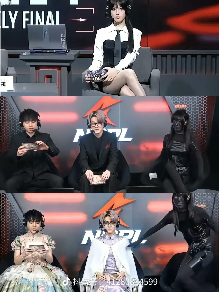 ZilchfpEng's tweet photo. @creepydotorg WRONG 

She dressed that way to prove she had the freedom to dress as she pleased, and that no one had forced her to wear anything.

The male commentators next to her later also achieved the same freedom of dress. https://t.co/ZBuhN47xPb