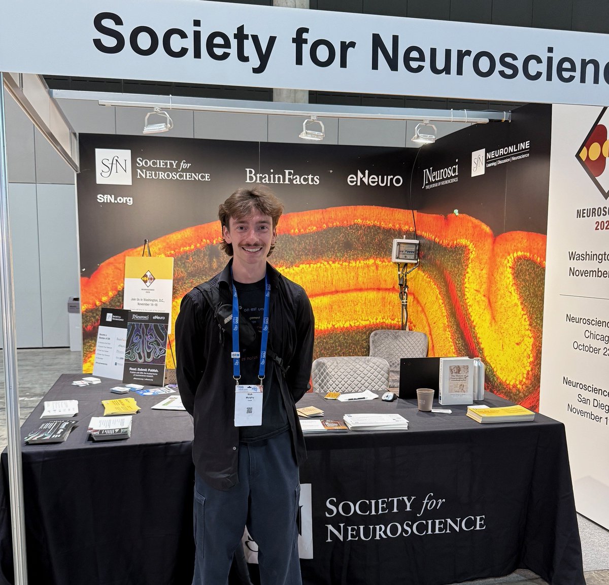 SfNtweets's tweet photo. Greetings from Barcelona!

It was a pleasure to meet with the authors of a forthcoming Journal of Neuroscience article and welcome recipients of SfN's FENS Forum travel award this week at #FENS2026.

SfN is proud to support its members in sharing their research with the world. https://t.co/EOctJMAB46